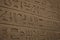 Close-up of ancient Egyptian hieroglyphics carved on a stone wall