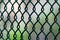 Close Up Angle of Green Chain Link Fence