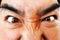 Close up of angry man\'s face