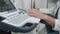 Close-up apparatus for ultrasound research while phlebologist works on it