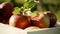 Close up of apples in wooden crate