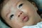 Close up of Asia Chinese newborn baby mouth