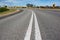 Close up of asphalt road in Australian countryside. Rural infrastructure