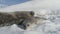 Close-up baby, adult seal on snow Antarctica land.