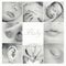 Close-up of baby`s hands and feet collage. Nine pictures in the