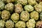 Close up Background and texture fresh custard apple fruit in the market