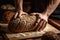 close-up of bakers hands shaping loaf of bread into different shapes and designs