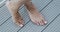Close-up of bare feet woman.