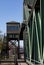 Close up of the bascular Egerton Bridge in Birkenhead Wirral April 2019