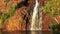 Close up of the base of wangi waterfalls in litchfield national park