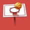 A close up of a basketball game