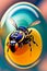 Close up of a beautiful bee - Ai Generated Image.