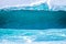 Close up of beautiful and bigs blue and green waves breaking - pacific or athlantic ocean - blue sea and great place to surf -