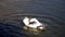 Close-up of a beautiful duck washing in the lake.