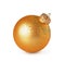 Close-up of beautiful gold christmas ball with golden glittering pattern