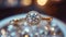 Close-up of a beautiful sparkling diamond engagement ring