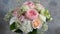 Close-up of beautiful wedding bouquet. Bridal flowers