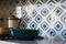 close-up of beautifully patterned ceramic tiles for kitchen backsplash