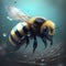 Close Up Bee Activity. Generative AI