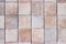 Close up of beige decorative kitchen tiles