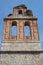 Close-up of the bell gable with bird nest at the Ruins of the college of San JerÃ³nimo in Ãvila, Spain