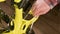 Close-up in a bicycle repair shop, the master installs the pedals after maintenance. Bicycle repair