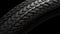 A close up of a bicycle tire