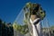 Close up of bird proof netting protecting grape production in New Zealand