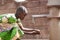 Close Up of Black African Hands Washing with Fresh Water