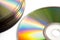 Close up of of blank compact disk or dvd,