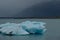 Close up of blue icebergs at JÃ¶kulsÃ¡rlÃ³n glacial lagoon, Iceland, close to the glacier.