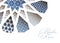 Close-up of blue ornamental Morroccan tiles through white arab star shape pattern. Greeting card, invitation for Muslim