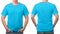 Close up blue t-shirt cotton man pattern isolated on white