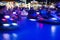 Close Up of Blurred Bumper Cars Running in the Night in a Luna Park in South of Italy