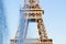 Close up Blurred image, eiffel tower with fountain, The Eiffel Tower is the famous landmark of Paris