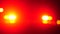 Close up of blurred police car emergency vehicle lights in night street with beautiful bokeh effects. slow motion