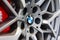 Close up of BMW alloy wheel in BMW Welt, May 2021, Munich, Germany