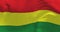 Close-up of Bolivia national flag waving in the wind