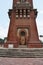 Close-up bottom view of Ghanta Ghar-Husainabad Clock Tower is located in the city of Lucknow. It was built in 1881