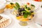 Close up of bowl with assortment of fresh fruits