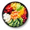close up bowl of fruit salad