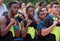 Close up of boys in the Drakensberg Boys Choir performing in South Africa