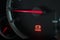 Close up Brake light signal icon on the car panel