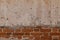 Close Up Brick Wall Rust abstract background