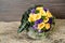 Close up Bridal bouquet yellow rose flowers