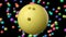 Close up on a Bright Yellow Bowling Ball