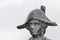 Close up of a bronze statue of Captain James Cook