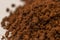 Close- up brown granulate of instant coffee