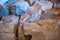 Close up of brown and grey rocks and boulders