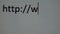 Close up of browser bar with WWW text and cursor. Internet Search Concept. Typing In Web Browser Address Bar http.